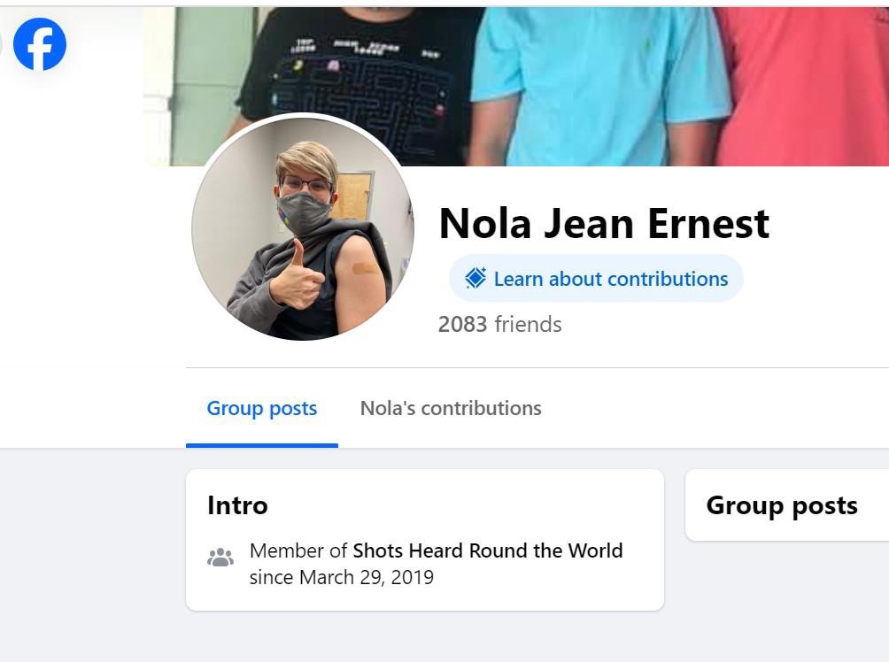 Dr. Nola Jean Ernest, Shots Heard Member since 3/29/2019